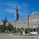 Georgetown University building during summer