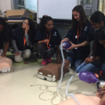 Medicine students practicing CPR