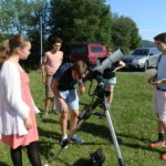 teens with telescope