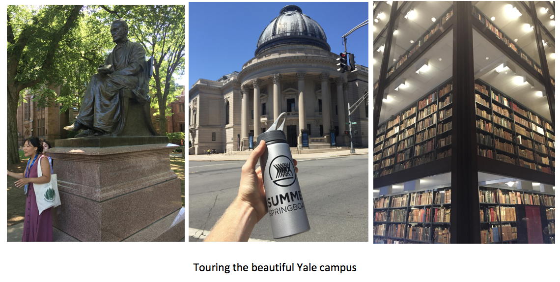 Touring the Yale campus