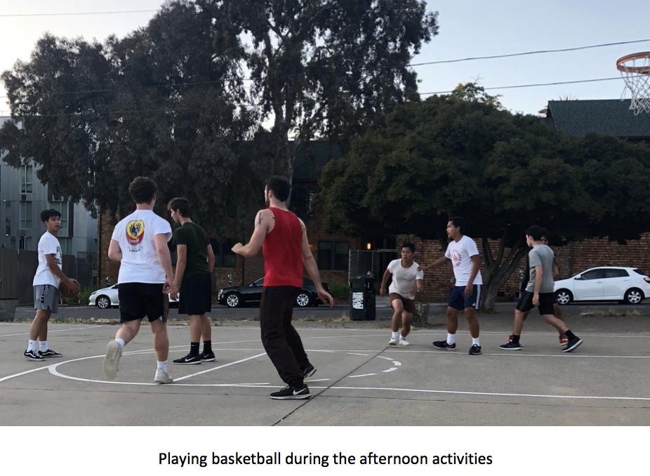 Summer Springboard, afternoon activity, basketball